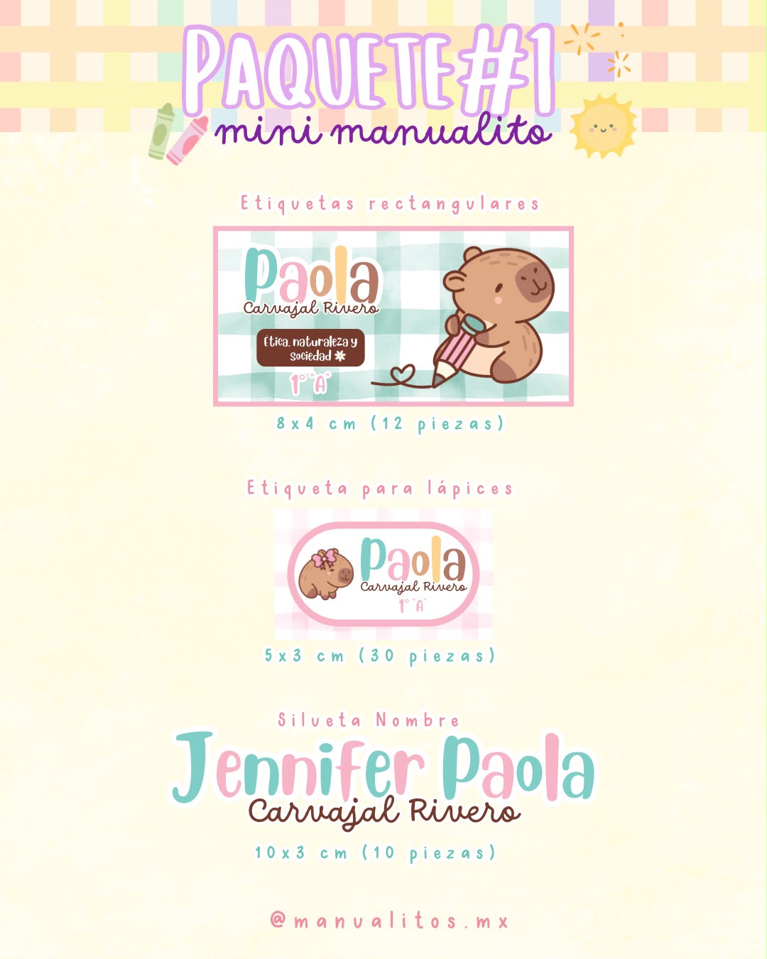 PAQUETE MINI MANUALITO